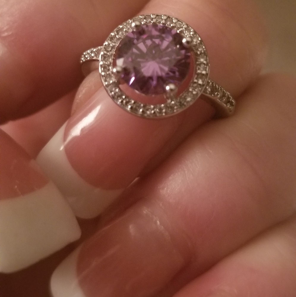 Sterling Silver Amethyst Cocktail Ring 6 7 8 9 10